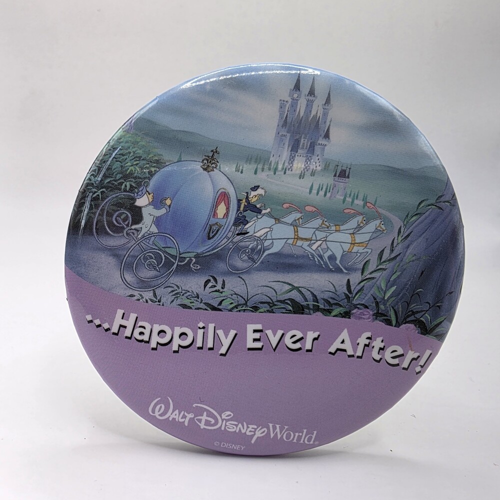 Walt Disney World Just Married Happily Ever After Pins Button Honeymoon
